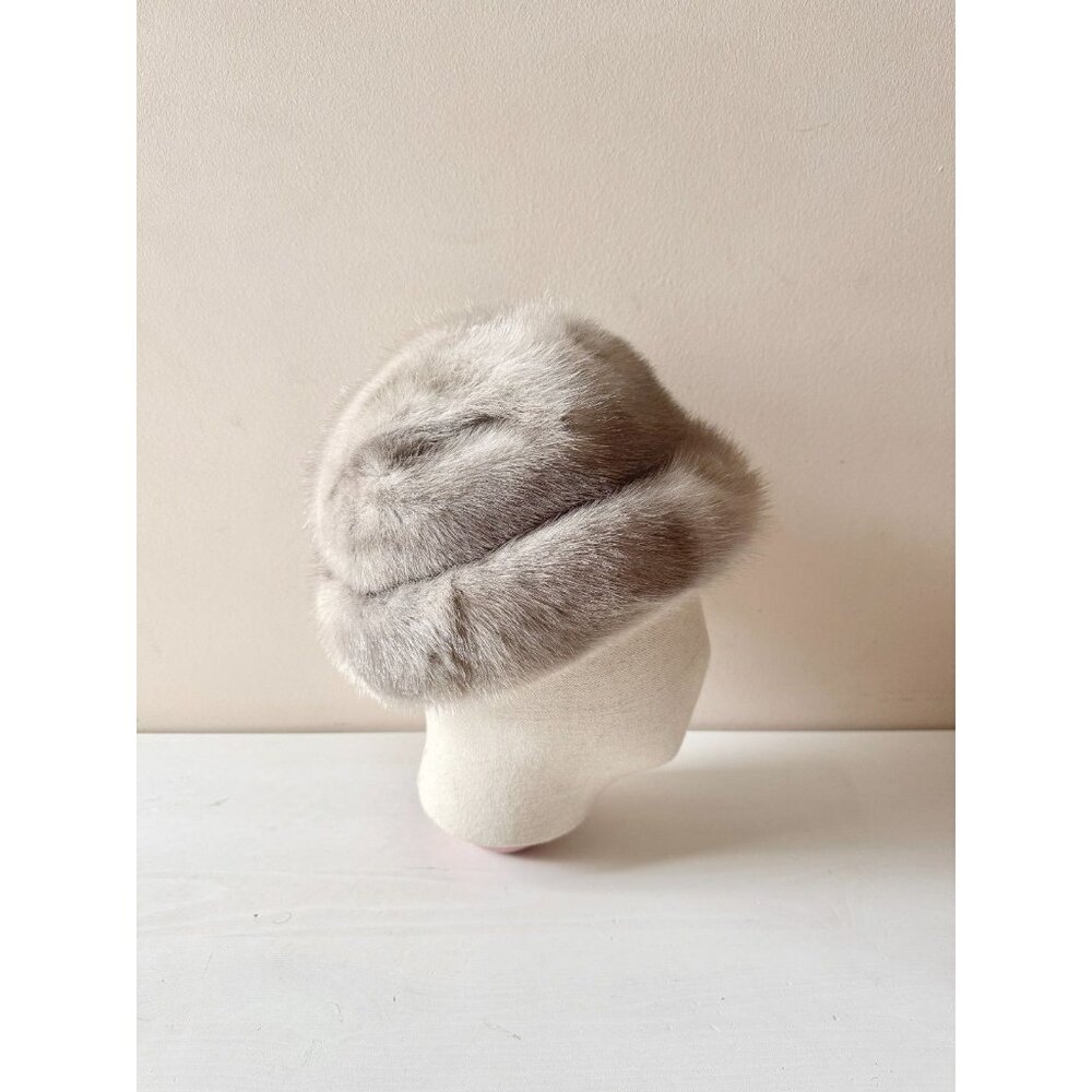 Vintage ANDRE for Simpson's Grey Mink Fur Cloche Hat